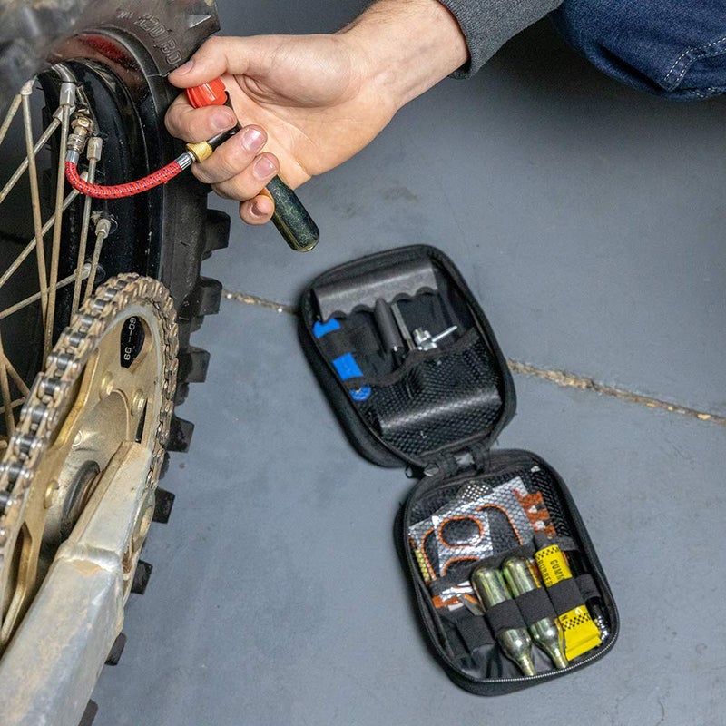 Pit Posse PP3167 Motorcycle Tire Repair Kit with Co2 Inflator and Cartridges for Tube and Tubeless Tires, Emergency Roadside Kit, Flat Tire Accessories for Easy Repair - Image 5